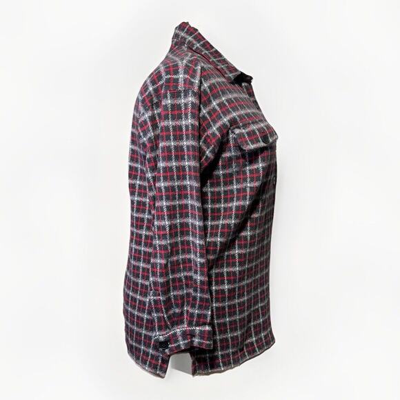Chaus Flannel Button-Up Shirt Women’s Size 1X Red & Black Plaid Casual Outdoor - Picture 4 of 8
